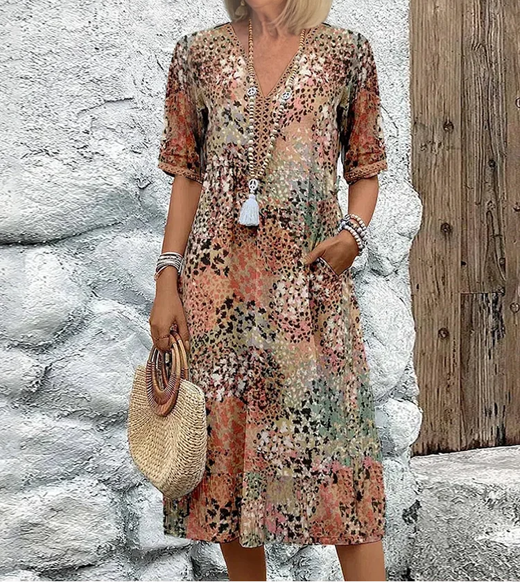 Andrea | Vibrant Midi Dress