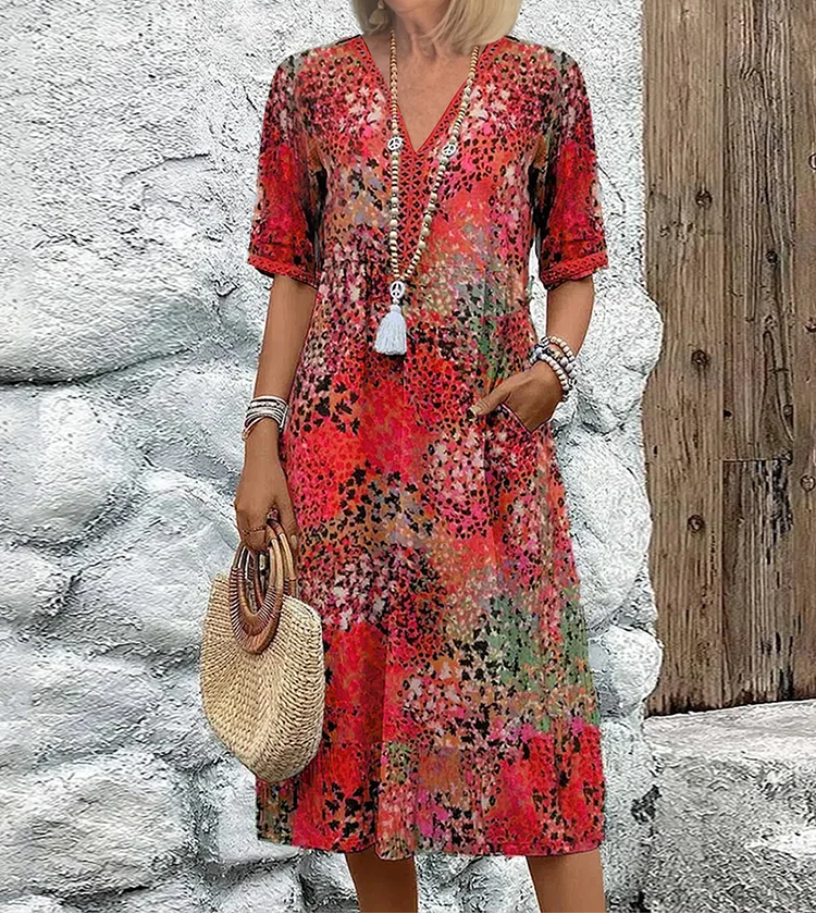 Andrea | Vibrant Midi Dress