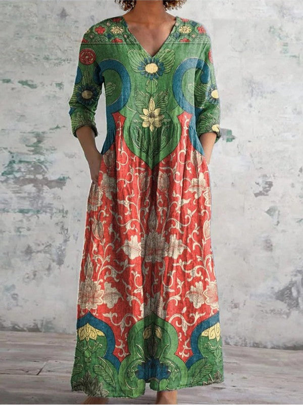Elyressa | Vintage Floral Maxi Dress