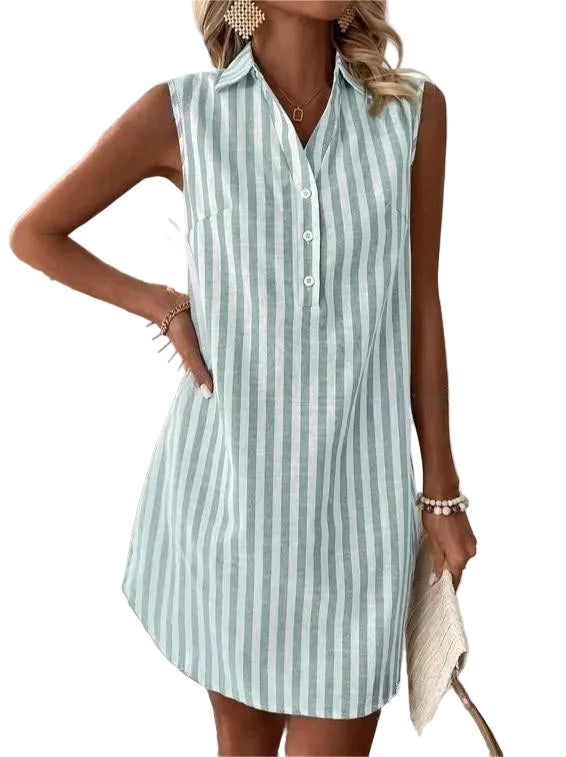 Frenzi | Striped Shirt Dress