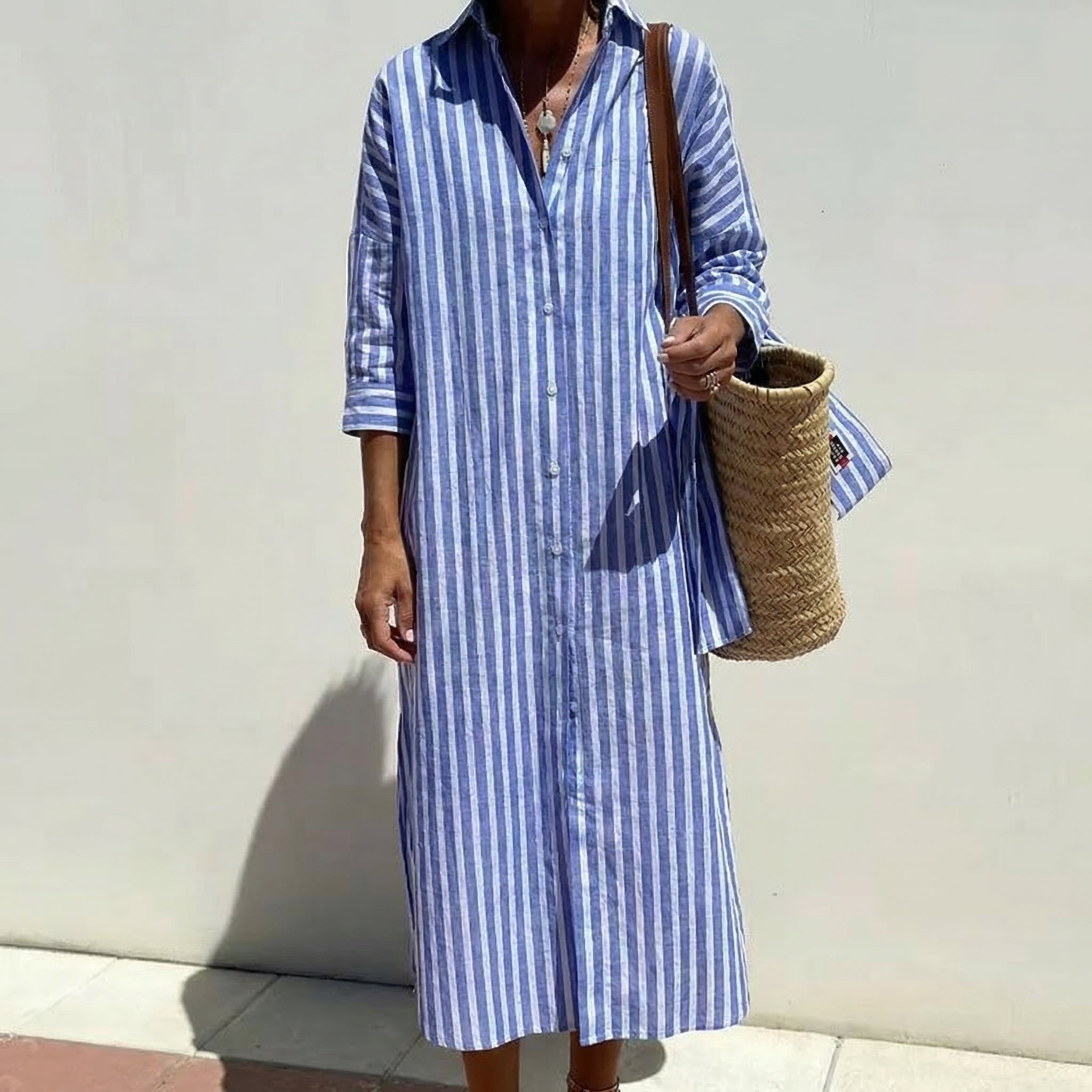 Pernille | Striped Shirt Dress