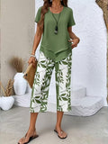 Arvessa | Leaf Print Two-Piece Set