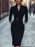 Eva | Graceful Waist Midi Dress