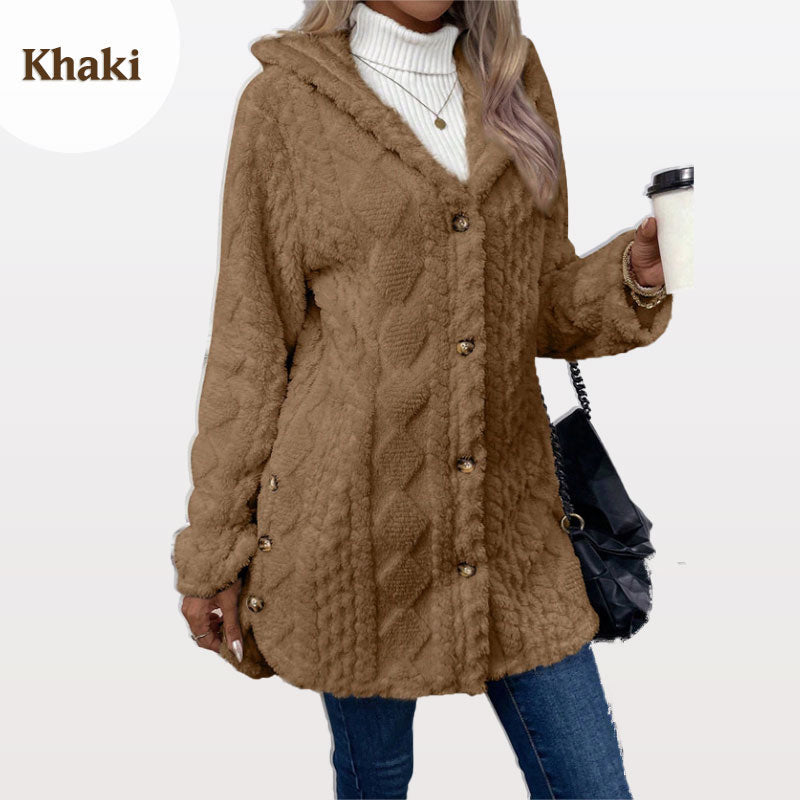 Aveline™ | Cozy Button-Detail Winter Jacket